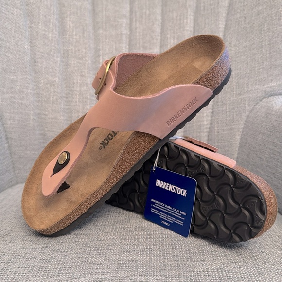 BIRKENSTOCK Gizeh Big Buckle Nubuck Leather Sandals - Picture 4 of 9